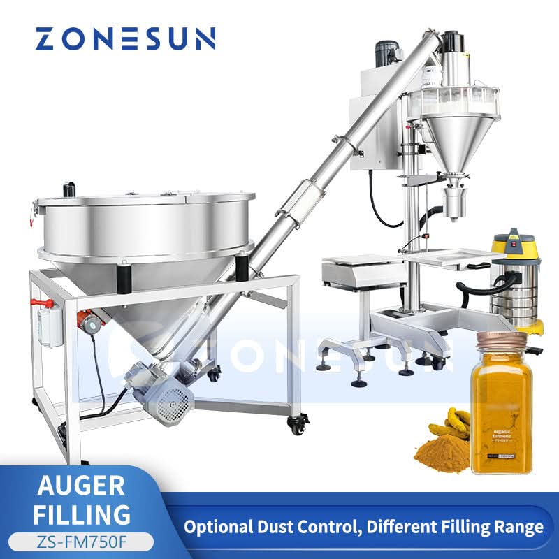 ZONESUN ZS-FM750F Servo-driven Auger Powder Filling Machine for Protein ...