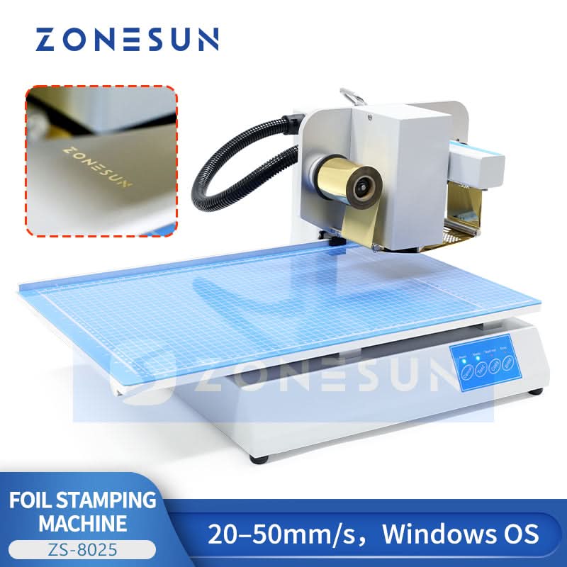 ZONESUN ZS-8025 Automatic Digital Plate-free Foil Stamping Machine for