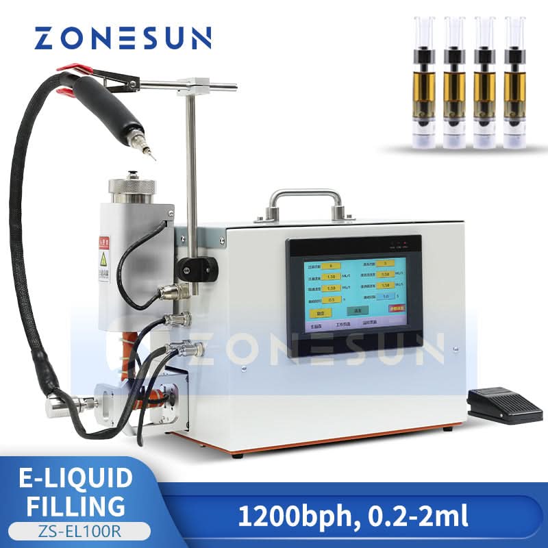 e liquid filling bottle -machine ZONESUN ZS-EL100R 0.2-2ml Oil Small Bottle Filling Machine