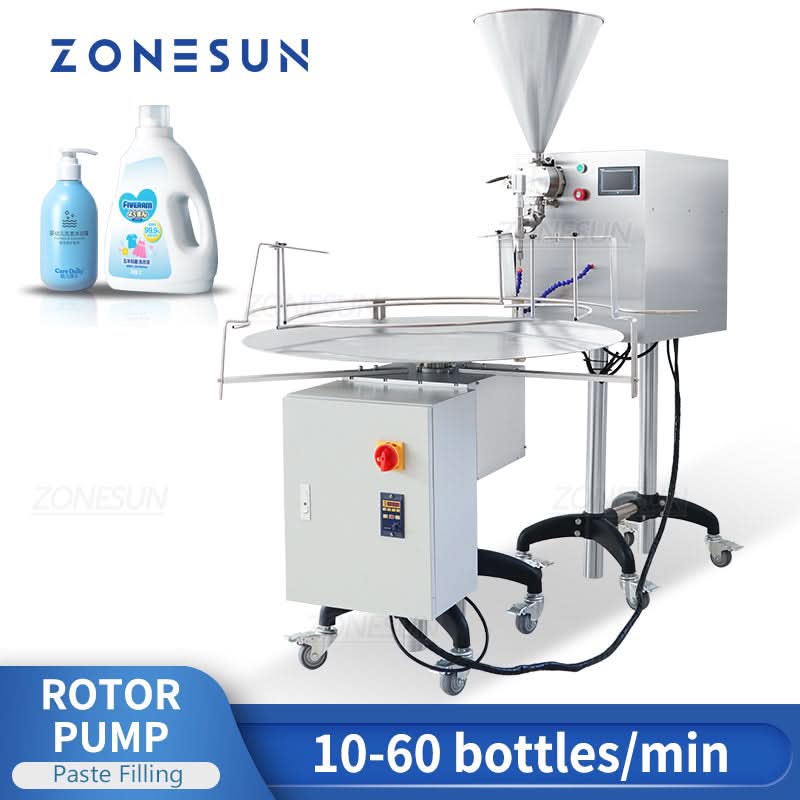 ZONESUN ZS-VTRP1 Servo Motor Rotor Pump Paste Filling Machine with ...