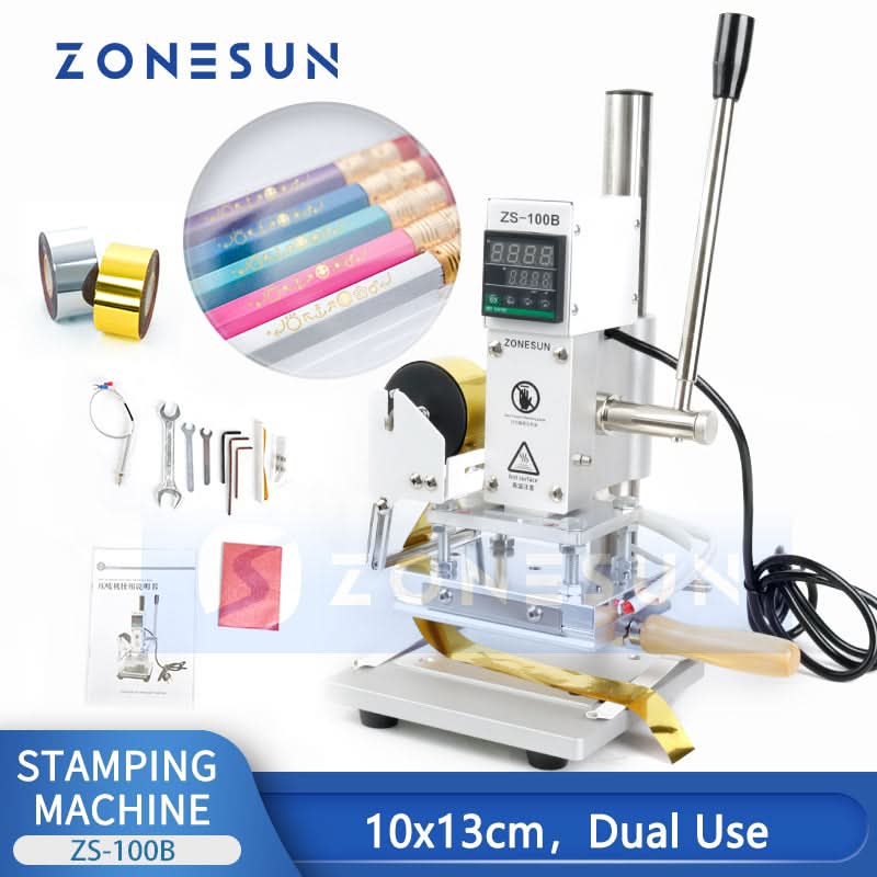 ZONESUN ZS-100B Hot Foil Stamping Machine for Pencils Leather