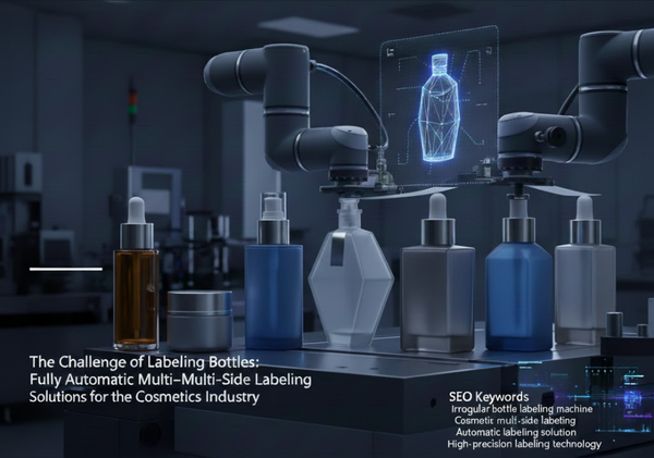 Challenge of Labeling Irregular Bottles: Fully Automatic Multi-Side Labeling Solutions for the Cosmetics Industry