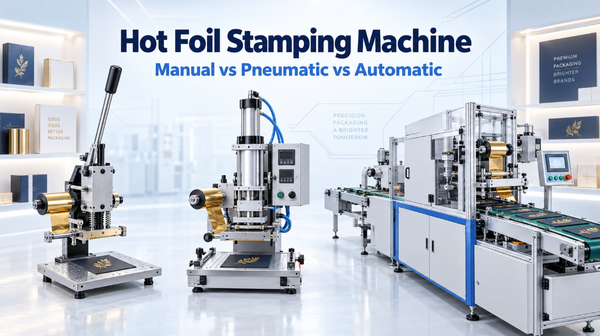 Manual, pneumatic and automatic hot foil stamping machine comparison