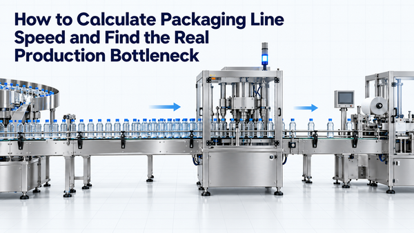 Packaging line speed analysis showing a production bottleneck