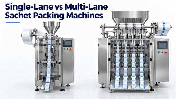 Single-lane and multi-lane sachet packing machines compared