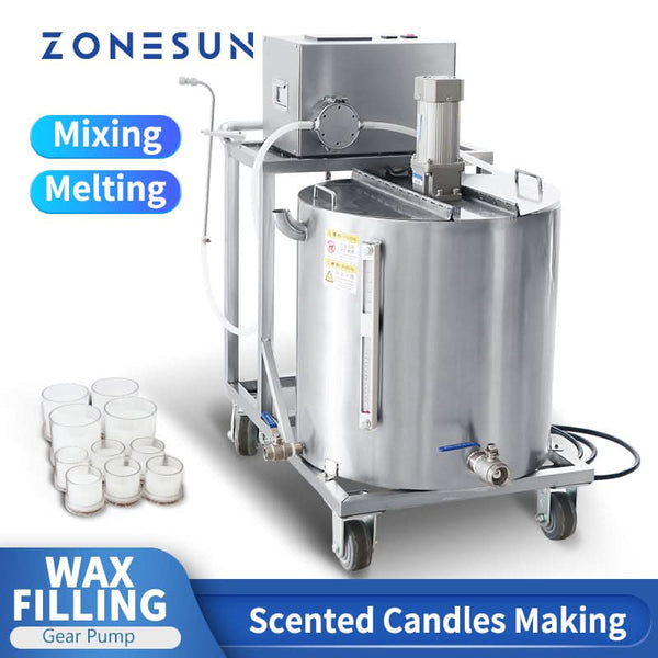 ZONESUN candle wax melting mixing and filling machine