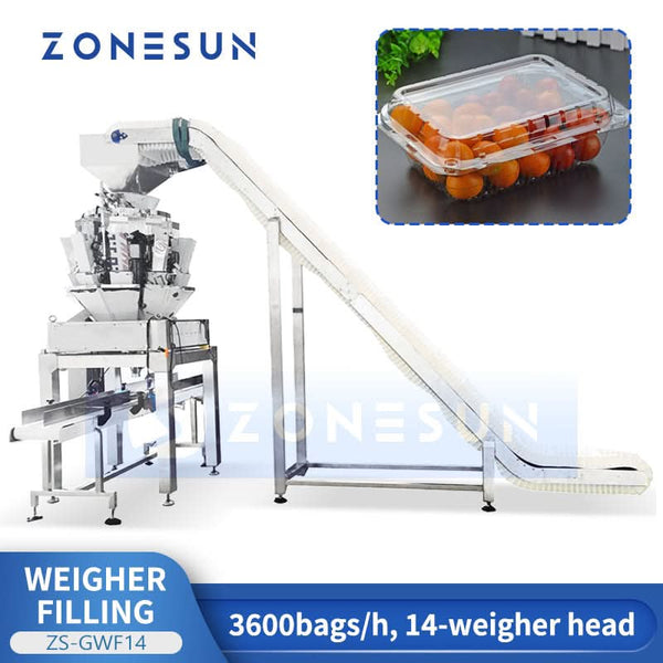ZONESUN automatic multihead weighing and packing system