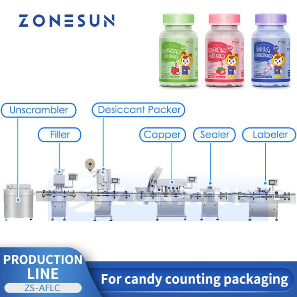 ZONESUN automatic candy filling and packaging line