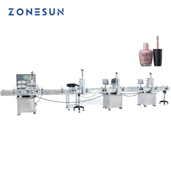 ZONESUN nail polish filling cap pressing and capping line