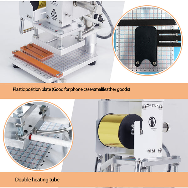 ZONESUN ZS‑90 Digital Hot Foil Stamping Machine for Leather & More