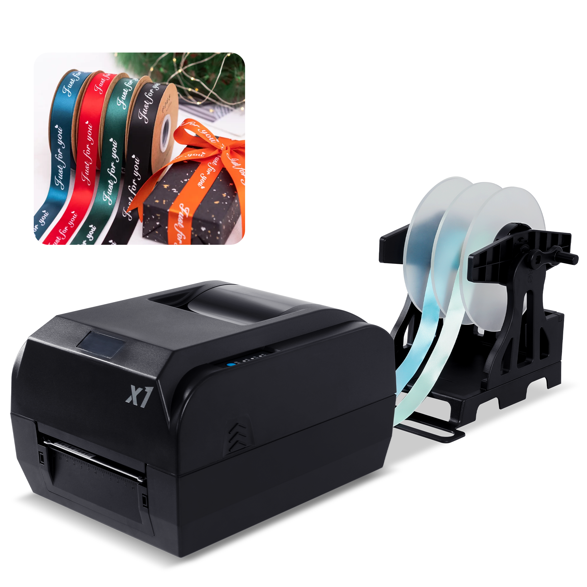 ZONESUN Digital Ribbon Printer 4 Lanes Flower Wrap Ribbon Custom Bows