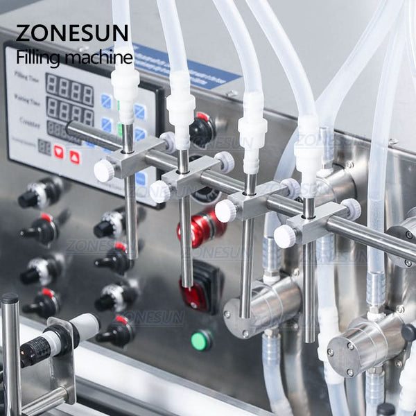 ZONESUN 4 Nozzles Automatic Magnetic Pump Liquid Filling Machine ZS-DTMP4A
