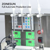 ZONESUN ZS-FAL180C5 Automatic Production Line 4 Nozzles Liquid Filling Capping Labeling Machine With Vibratory Bowl