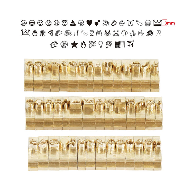 ZONESUN 184PCS Alphabet Letter Stamp Set for Hot Foil Stamping Machines