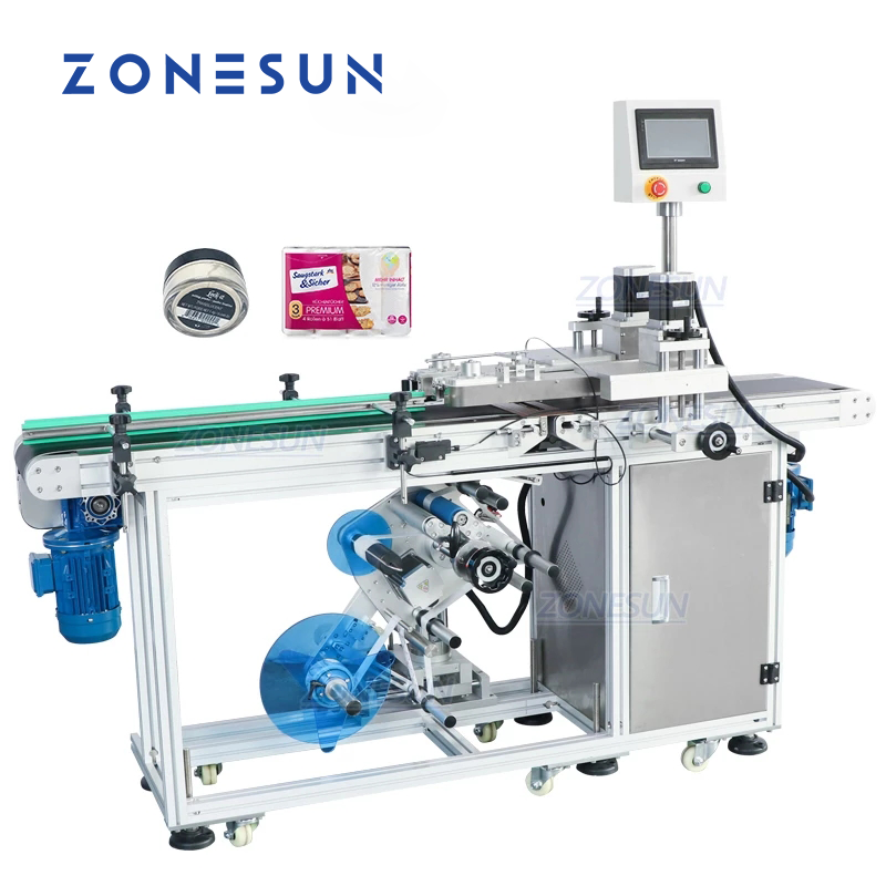 ZONESUN ZS-TB125 Automatic Bottom Labeling Machine Bottom Label Applic