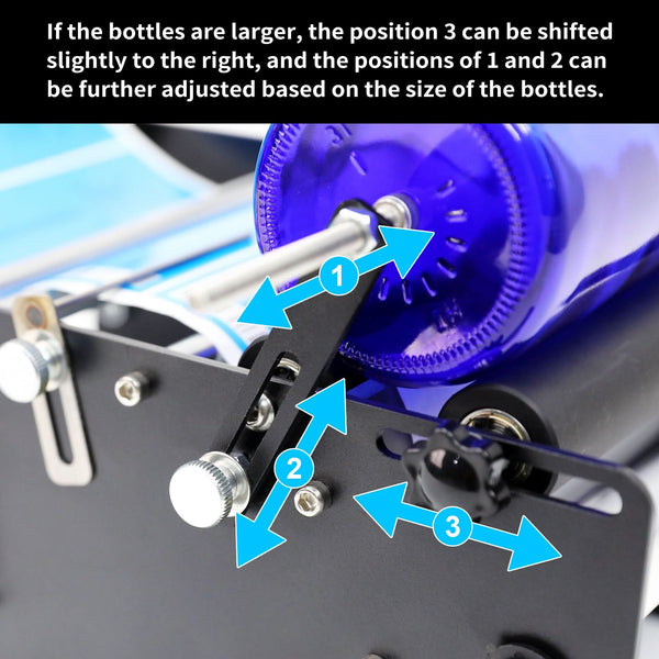 ZONESUN ZS-50W Manual Round Bottle Labeling Machine for Wide & Tall Bottles