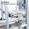 ZONESUN ZS-FAL180C5 Automatic Production Line 4 Nozzles Liquid Filling Capping Labeling Machine With Vibratory Bowl
