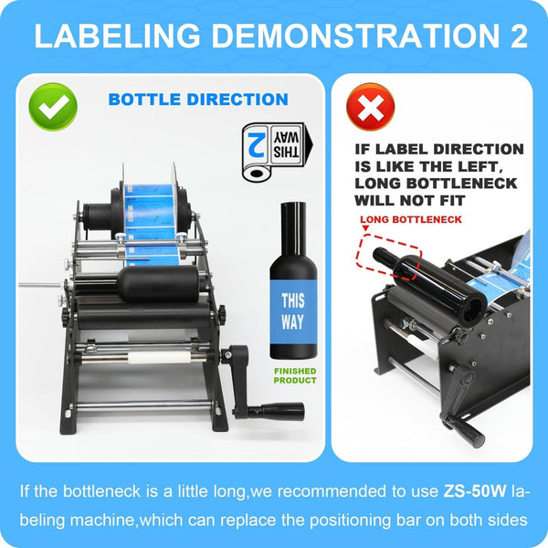 ZONESUN Manual Round Bottle Labeling Machine ZS-50