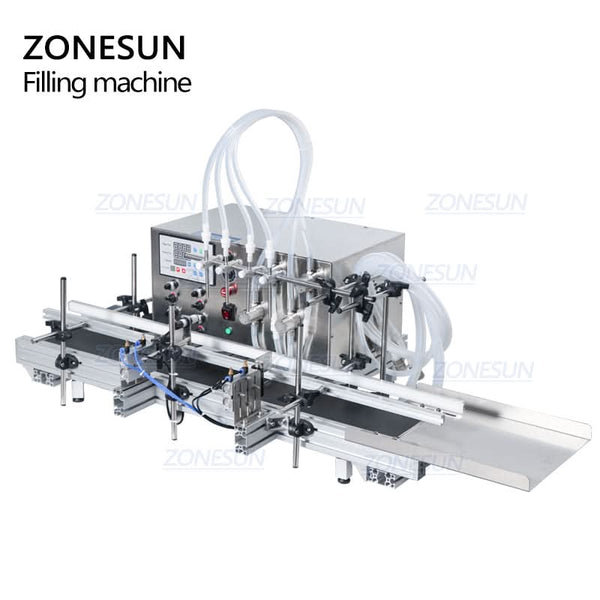 ZONESUN 4 Nozzles Automatic Magnetic Pump Liquid Filling Machine ZS-DTMP4A