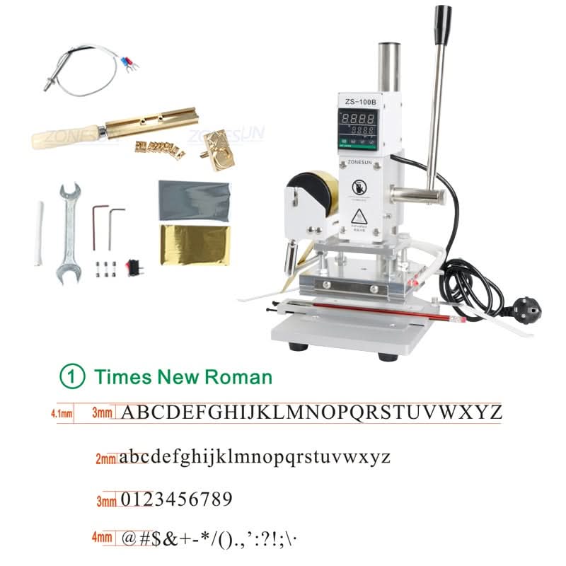 ZONESUN ZS-100B Hot Foil Stamping Machine for Pencils Leather
