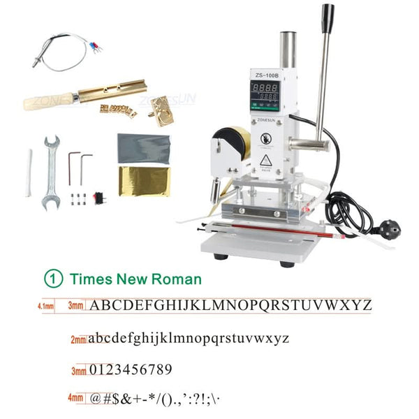 ZONESUN ZS-100B Hot Foil Stamping Machine for Pencils Leather