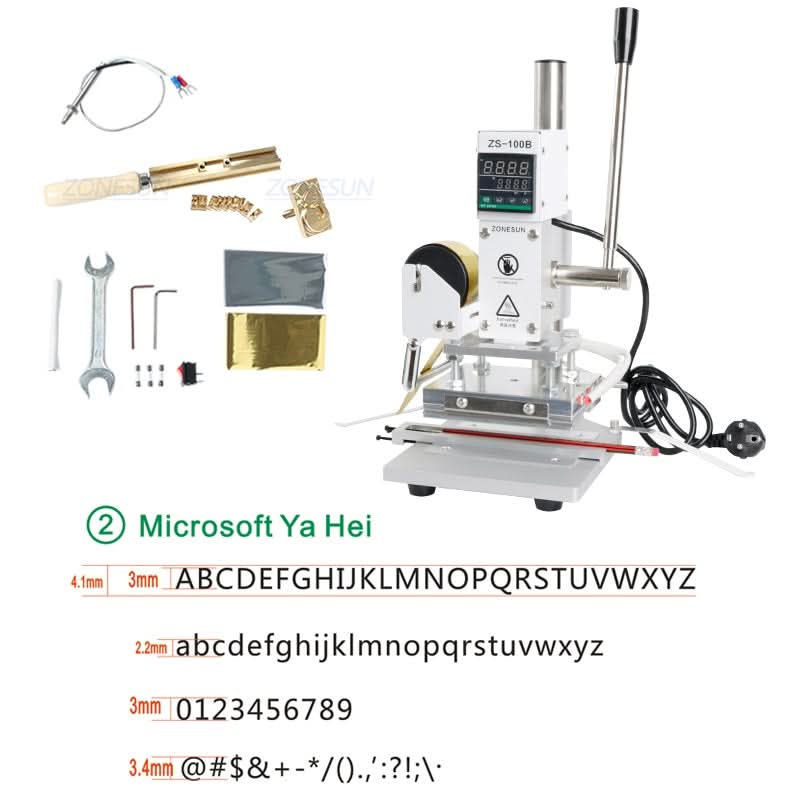 ZONESUN ZS-100B Hot Foil Stamping Machine for Pencils Leather