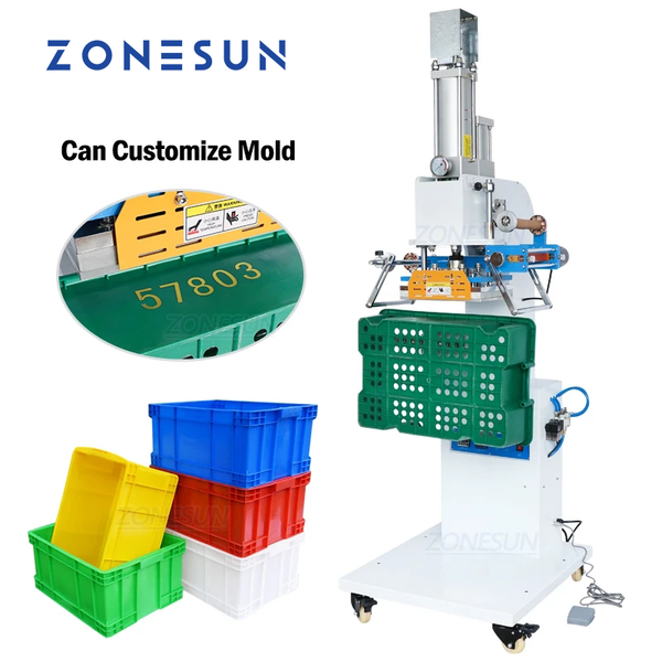 ZONESUN ZS-819SK Pneumatic Hot Stamping Machine Embossing Machine for Leather Paper Plastic