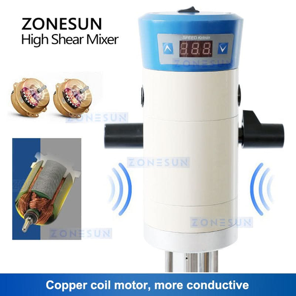 ZONESUN ZS-J300 High-Shear Emulsifying Mixer for Cosmetic & Chemical Blending