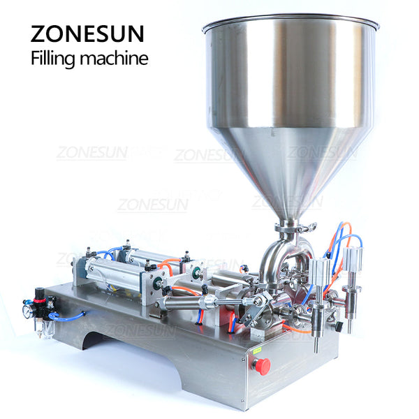 ZONESUN ZS-GY2 Semi-Auto Piston Paste Filler Benchtop Solution for Cosmetics Cream Jams