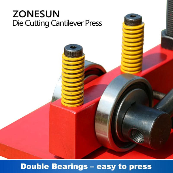 ZONESUN Cantilever Press Die Cutting Alloy Steel Double Bearings Leatherworking Tool ZS-CP1