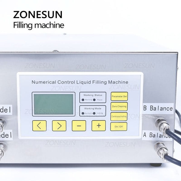 ZONESUN ZS-DP622W 2 Nozzles Diaphragm Pump Liquid Weighing Filling Machine