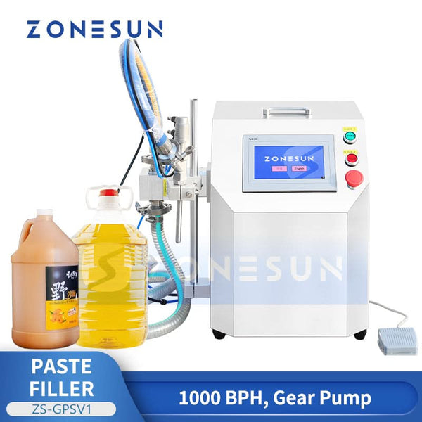 Zonesun ZS-GPSV1 Semi-automatic Servo Gear pump Liquid Paste Quantitative Filling Machine