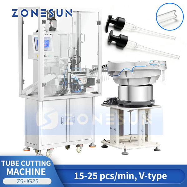 ZONESUN ZS-JG25 Automatic V-Shape Tube Cutting Machine  for Pump and Spray Tubes