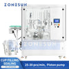 ZONESUN ZS‑AFS02R Automatic Rotary Cup Filling and Sealing Machine Liquid Paste Cup Filler Sealer