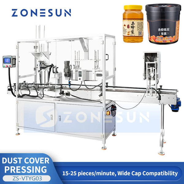 ZONESUN ZS-VTYG03 Automatic Dust Cap Capping Machine Snap Capper Plastic Overcap Pressing