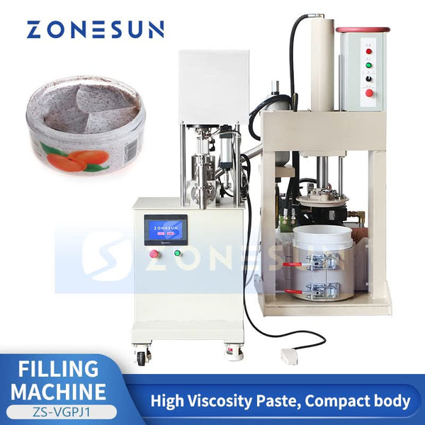 ZONESUN ZS-VGPJ1 Pneumatic Psaste Scrub Cream Filling Machine | Hydraulic Press