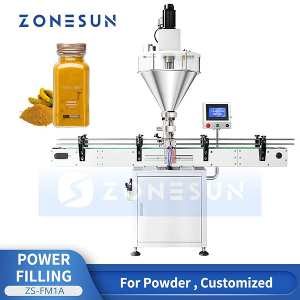 Zonesun ZS-FM1A Automatic Powder Filling Machine Pepper Ground Coffee Milk Powder with Mixer