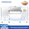 ZONESUN ZS-BM600L Stainless Steel Horizontal Tilting Mixer Industrial Food Grade Dough Powder Mixing Machine