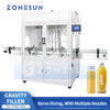 Zonesun ZS-YT8T-8ZL Automatic 4 Nozzles Pneumatic Liquid Filling Machine