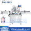 ZONESUN ZS-YTZL4A 4 Heads Vacuum Liquid Filling Machine Enolmatic Gravity Bottle Filler