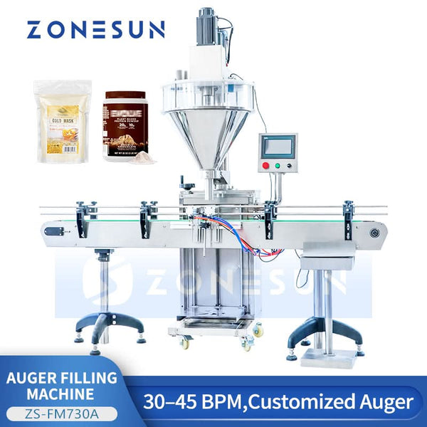 ZONESUN ZS-FM730A Auger Filler Automatic Screw Powder Filling Machine for Coffee Spice Packaging