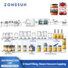ZONESUN ZS-FAL180V18 automatic kaya jam filling and glass jar packaging line