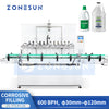 ZONESUN ZS-YTCR12A 12-Head Corrosion-Resistant Filling Machine Bleach Acid Alkali Filler