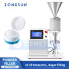 ZONESUN High Precision Semi-Automatic Auger Powder Filling Machine Micro Dose