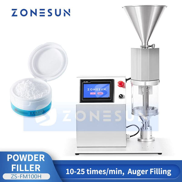 ZONESUN High Precision Semi-Automatic Auger Powder Filling Machine Micro Dose