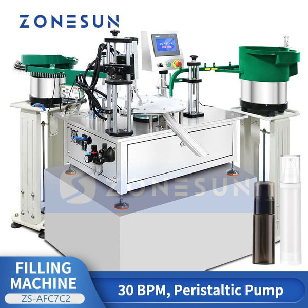 ZONESUN ZS-AFC7C2 Automatic Peristaltic Pump Eye-drop Bottle Filling and Capping Machine Essential Oil Packaging Machine
