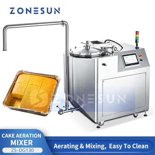 ZONESUN ZS-DG130 Commercial Continuous Cake Batter Aerator & Whipping Machine