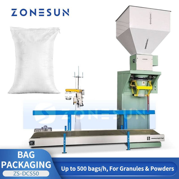 ZONESUN ZS-DCS50 Heavy-Duty 25-50kg Granule Powder Filling Line Industrial Automated Bagging Solutions