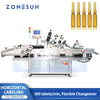 ZONESUN ZS-TBRH200 Automatic Ampoule & Vial Labeling Machine | Vertical to Horizontal Round Bottle Labeler 300 pcs/min