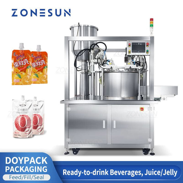 ZONESUN ZS-YTZL2 Servo Automatic Rotary Doypack Filling and Capping Machine